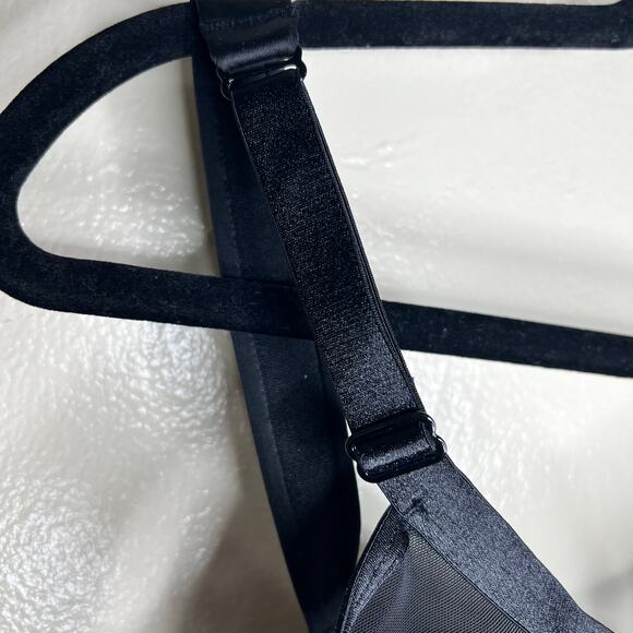 Cacique Lane Bryant Bra 44C Black Underwire Lined Full Coverage Molded Mesh Back - Picture 9 of 9